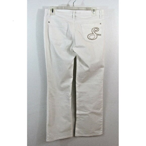 SOUTH POLE Women's Jeans Size 7 (30 x 31 Measured) Boot Cut Ivory EUC - Picture 2 of 13